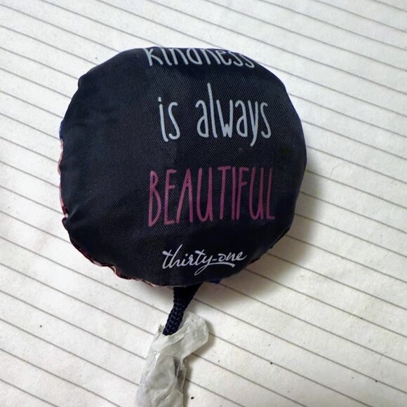 Thirty One Kindness Is Beautiful Foldable Clip Shopping Tote NWT - Picture 1 of 1